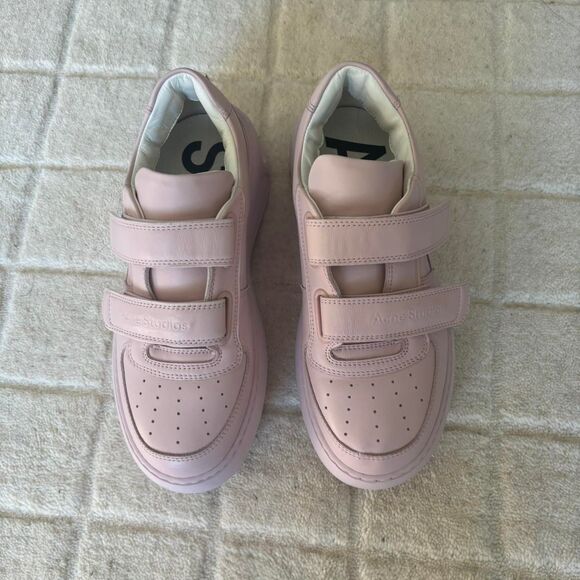Acne studios VELCRO STRAP PLATFORM SNEAKERS pink EU 37 - Picture 1 of 8